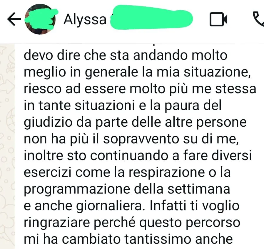Messaggio di un genitore