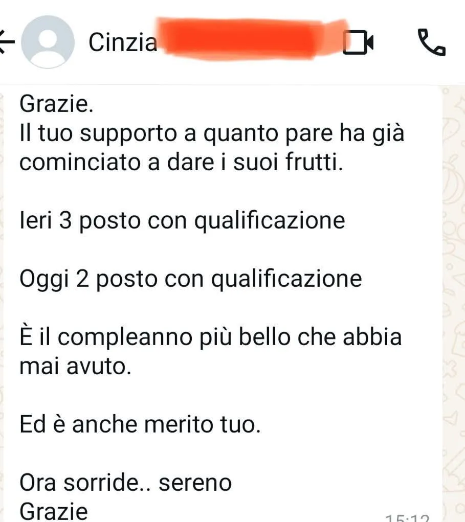 Messaggio di un genitore